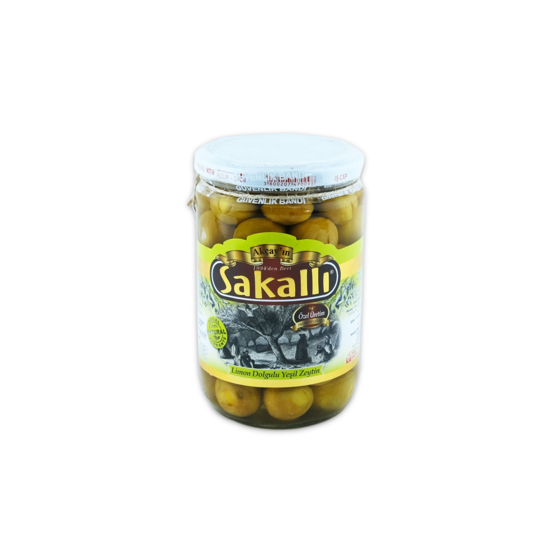 Limon Dolgulu Yeşil Zeytin 500 Gr. Kavanoz