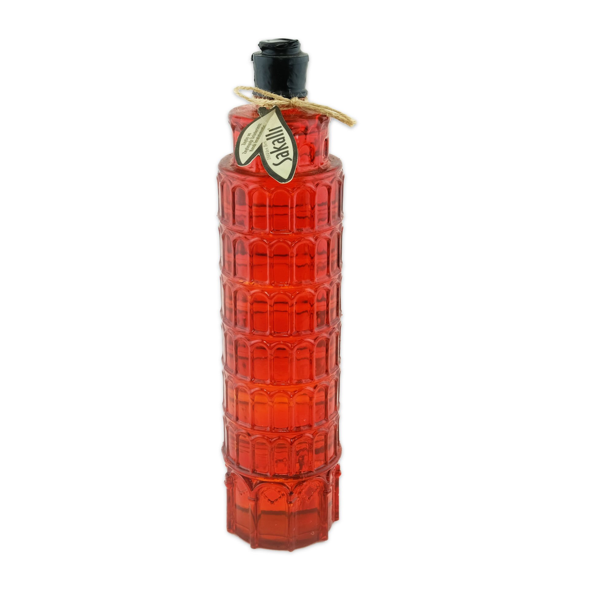 Soğuk Sıkım Sızma Zeytinyağı Pisa Kulesi Renkli Cam Şişe 1000 Ml.