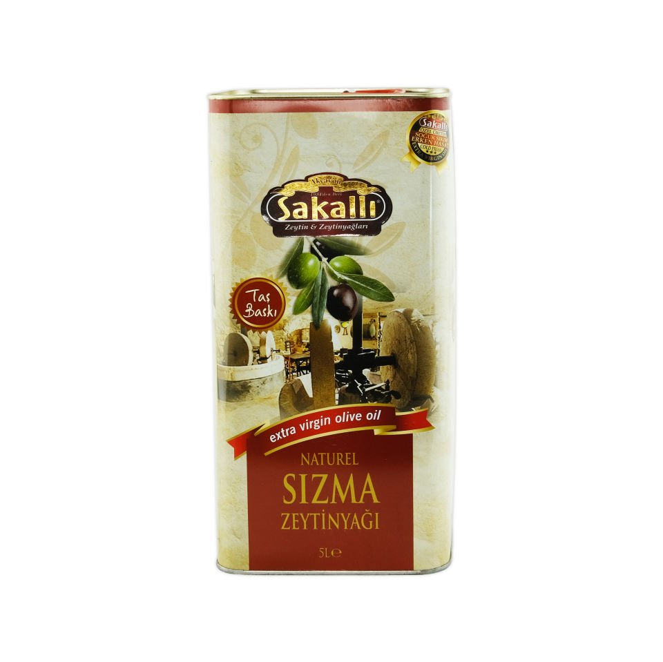 Soğuk Sıkım Erken Hasat Taş Baskı Zeytinyağı 5 Lt. Teneke (2025 Yeni Hasat)