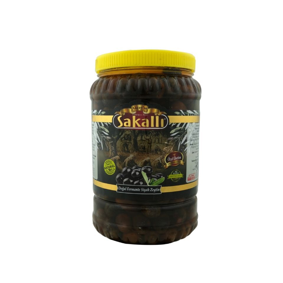 Edremit Tipi Akçay Güzeli Siyah Zeytin Pet Ambalaj 2 Kg