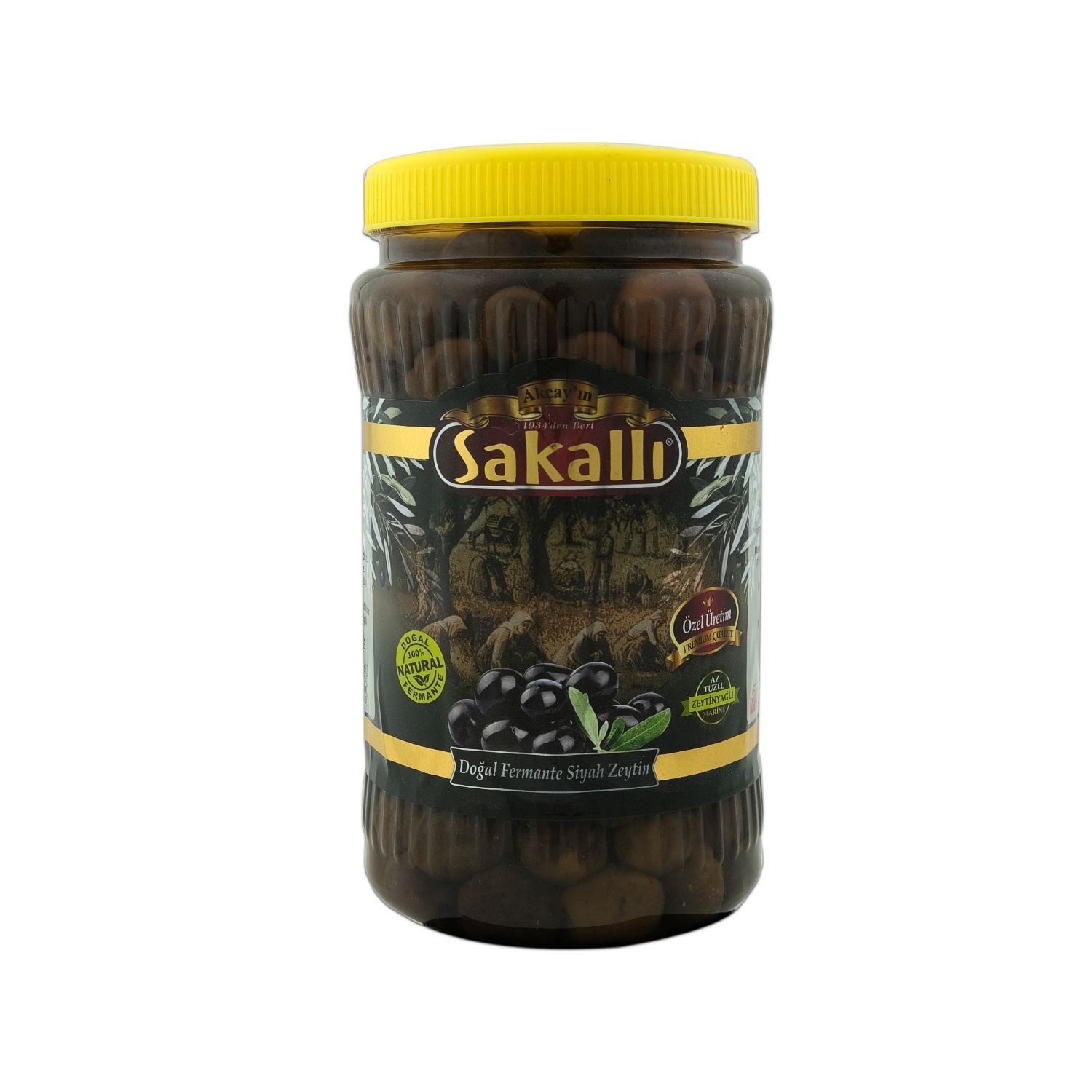 Edremit Tipi Akçay Güzeli Siyah Zeytin Pet Ambalaj 1 Kg