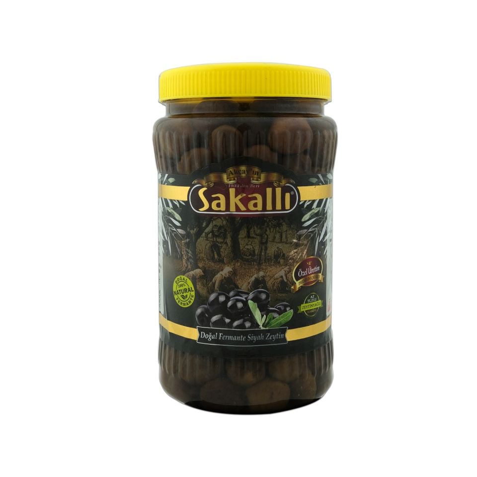 Edremit Tipi Akçay Güzeli Siyah Zeytin Pet Ambalaj 1 Kg