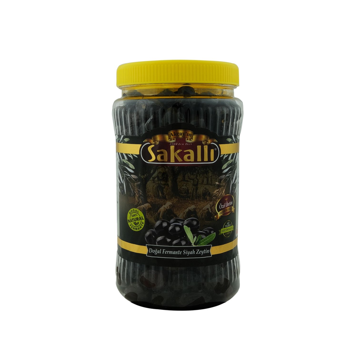 Gemlik Tipi Tirilye Sepet Sele Siyah Zeytin Pet Ambalaj 1 Kg